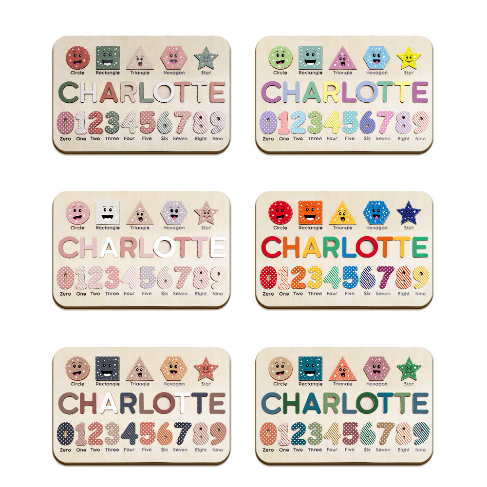 Custom Wooden Name Puzzle Personalised Busy Board Puzzle Toy for Baby Gift
