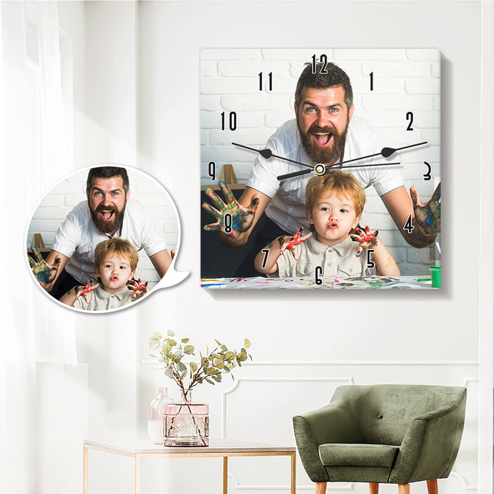 Custom Square Photo Wall Clock