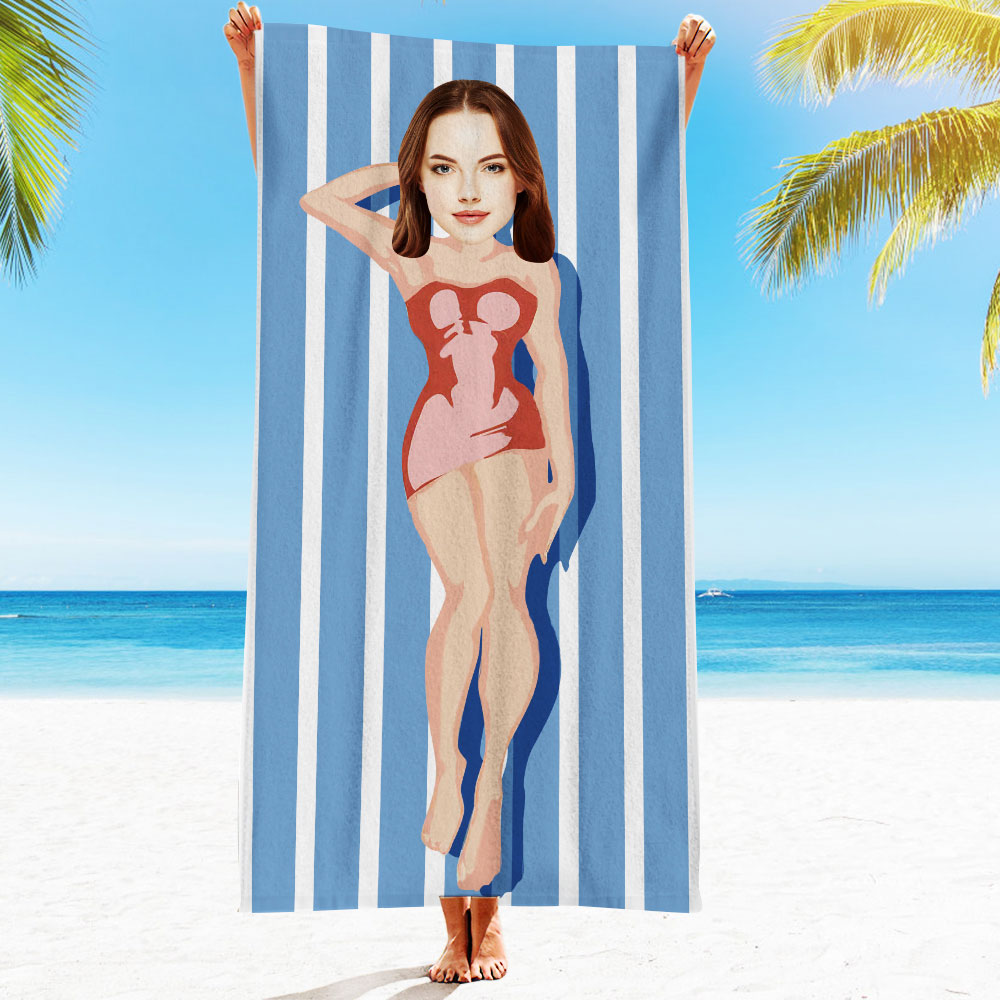 Engraved Photo Towel Gift for Girlfriend or Boyfriend Personalized Towel Personalized Gifts