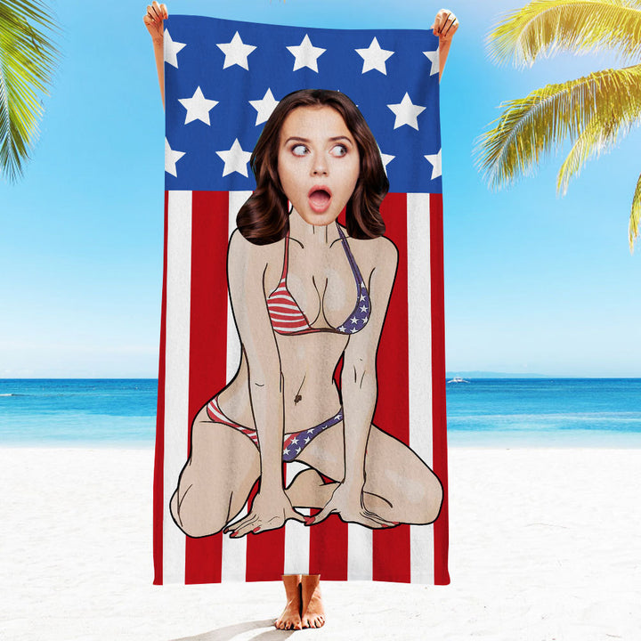 Engraved Photo Towel Gift for Girlfriend or Boyfriend Personalized Towel Personalized Gifts