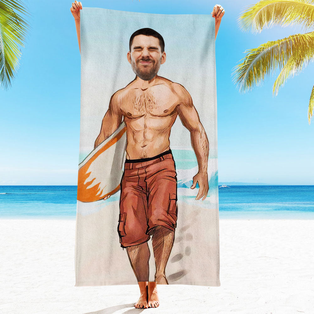 Engraved Photo Towel Gift for Girlfriend or Boyfriend Personalized Towel Personalized Gifts