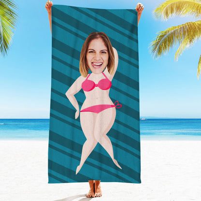 Engraved Photo Towel Gift for Girlfriend or Boyfriend Personalized Towel Personalized Gifts