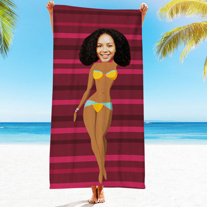 Engraved Photo Towel Gift for Girlfriend or Boyfriend Personalized Towel Personalized Gifts