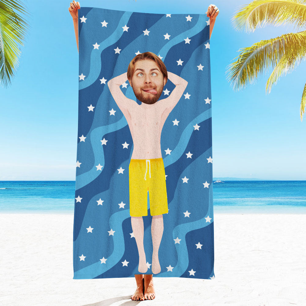 Engraved Photo Towel Gift for Girlfriend or Boyfriend Personalized Towel Personalized Gifts