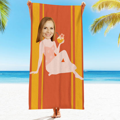 Engraved Photo Towel Gift for Girlfriend or Boyfriend Personalized Towel Personalized Gifts