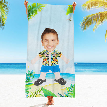 Engraved Photo Towel Gift for Girlfriend or Boyfriend Personalized Towel Personalized Gifts