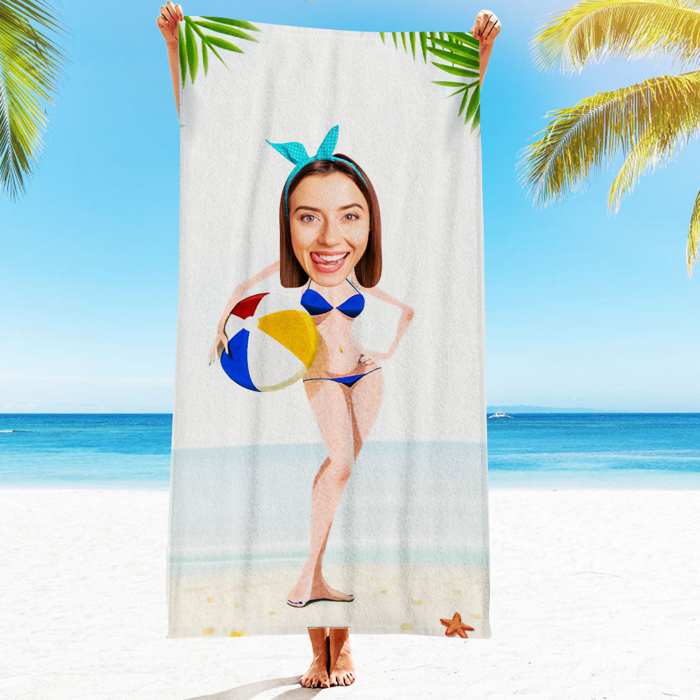 Engraved Photo Towel Gift for Girlfriend or Boyfriend Personalized Towel Personalized Gifts