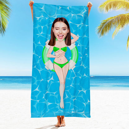 Engraved Photo Towel Gift for Girlfriend or Boyfriend Personalized Towel Personalized Gifts