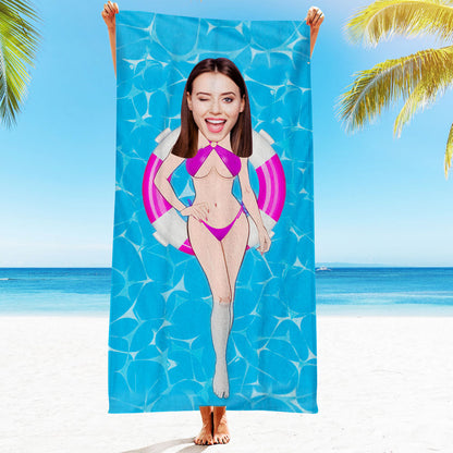 Engraved Photo Towel Gift for Girlfriend or Boyfriend Personalized Towel Personalized Gifts