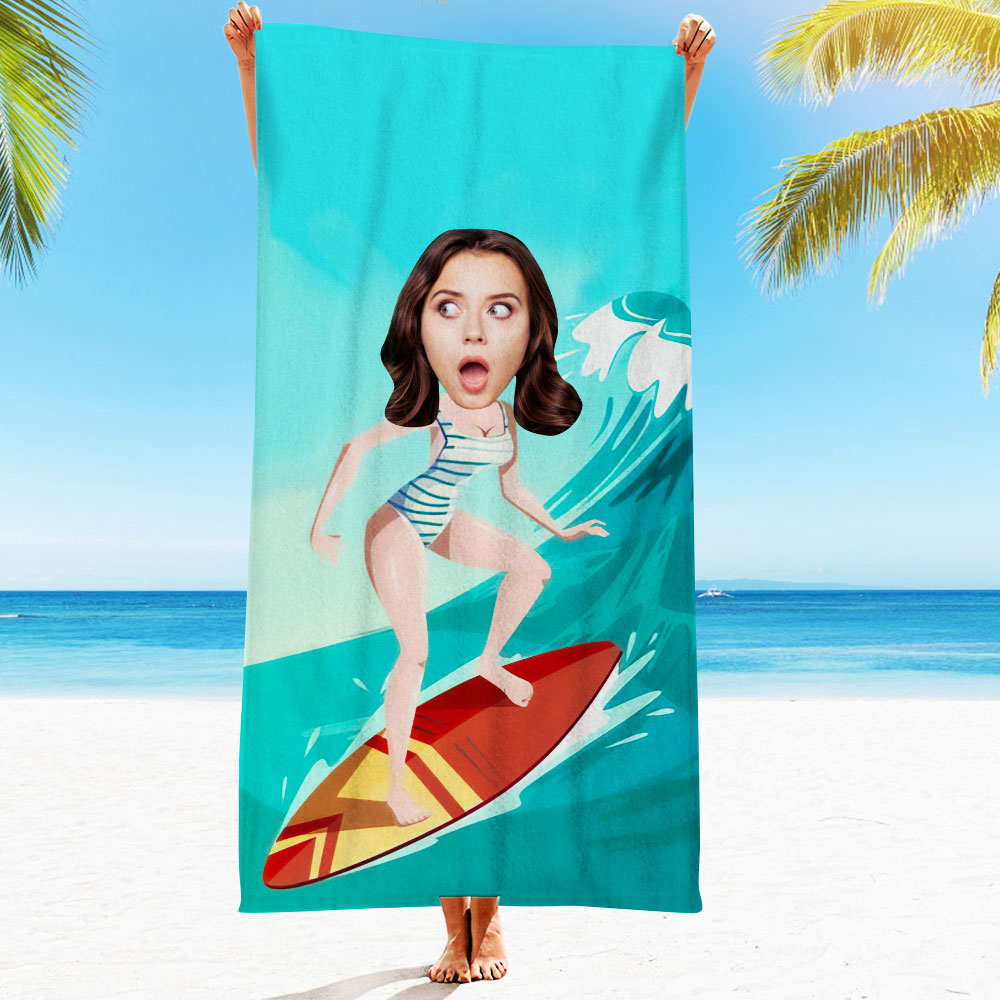 Engraved Photo Towel Gift for Girlfriend or Boyfriend Personalized Towel Personalized Gifts