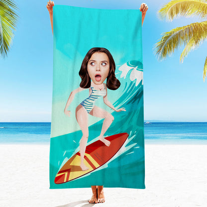 Engraved Photo Towel Gift for Girlfriend or Boyfriend Personalized Towel Personalized Gifts