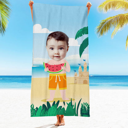 Engraved Photo Towel Gift for Girlfriend or Boyfriend Personalized Towel Personalized Gifts