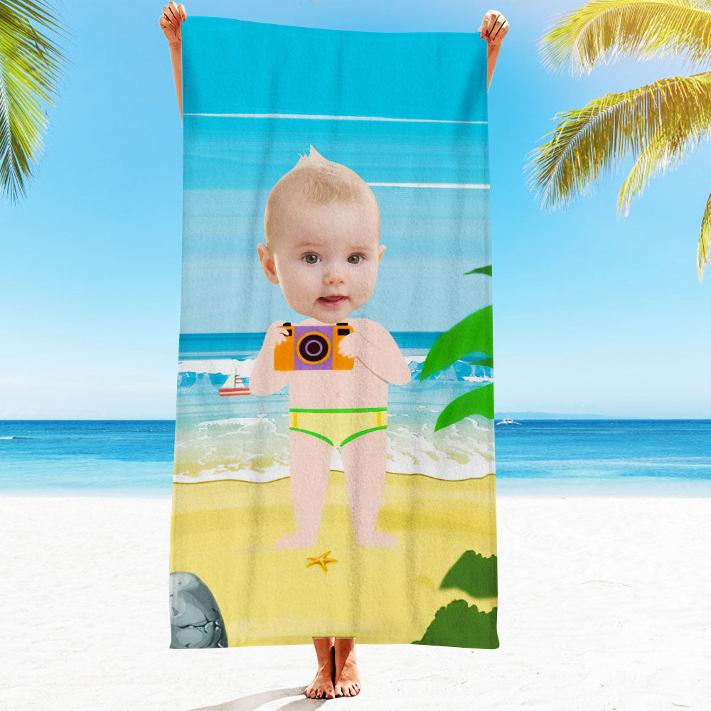 Engraved Photo Towel Gift for Girlfriend or Boyfriend Personalized Towel Personalized Gifts