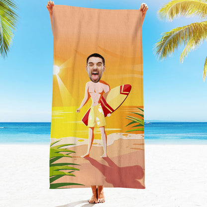 Engraved Photo Towel Gift for Girlfriend or Boyfriend Personalized Towel Personalized Gifts