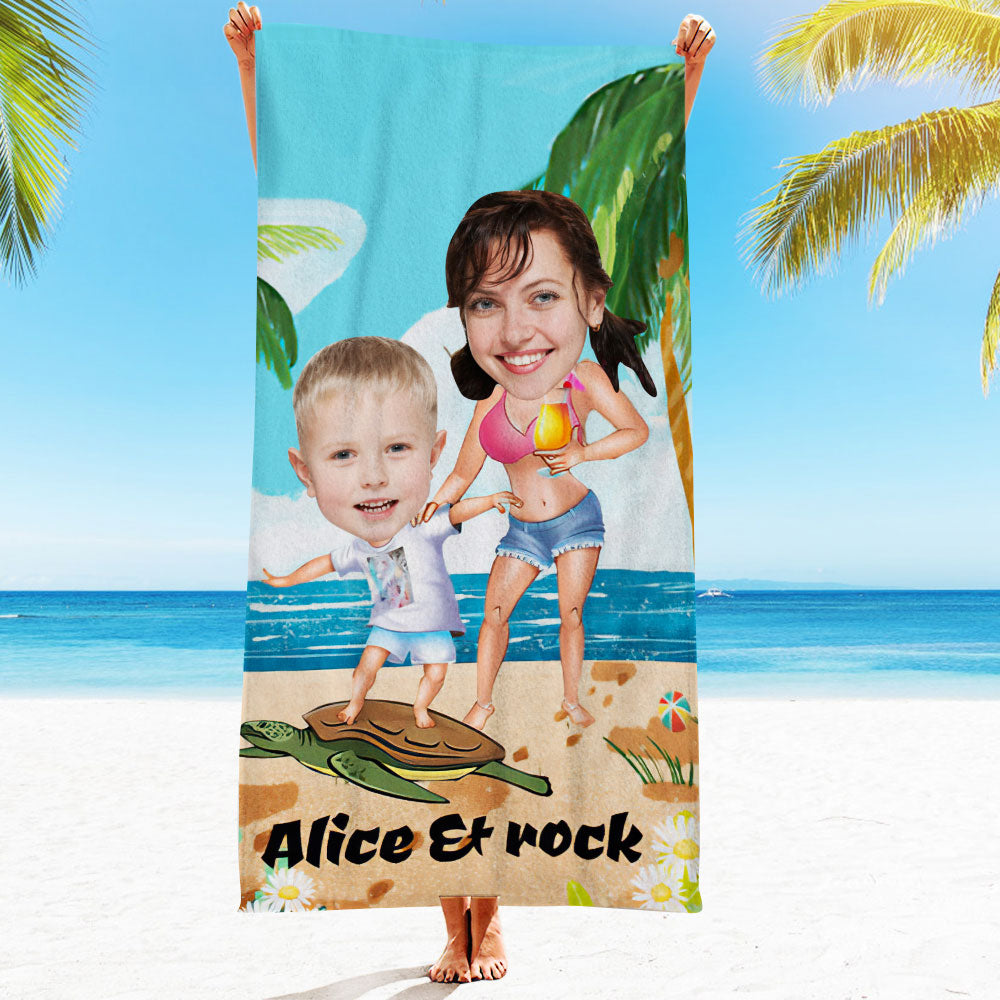 Engraved Photo Towel Gift for Girlfriend or Boyfriend Personalized Towel Personalized Gifts