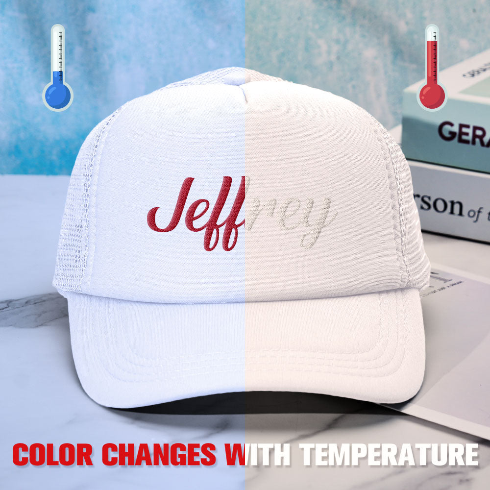 Custom Puff Print Trucker Hat Personalized Temperature-sensitive Foam Caps Back to School Gift