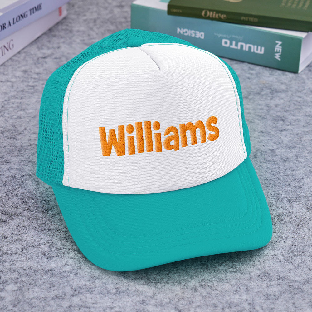 Custom Puff Print Trucker Hat Personalized Name Foam Trucker Caps for Adult Back to School Gift