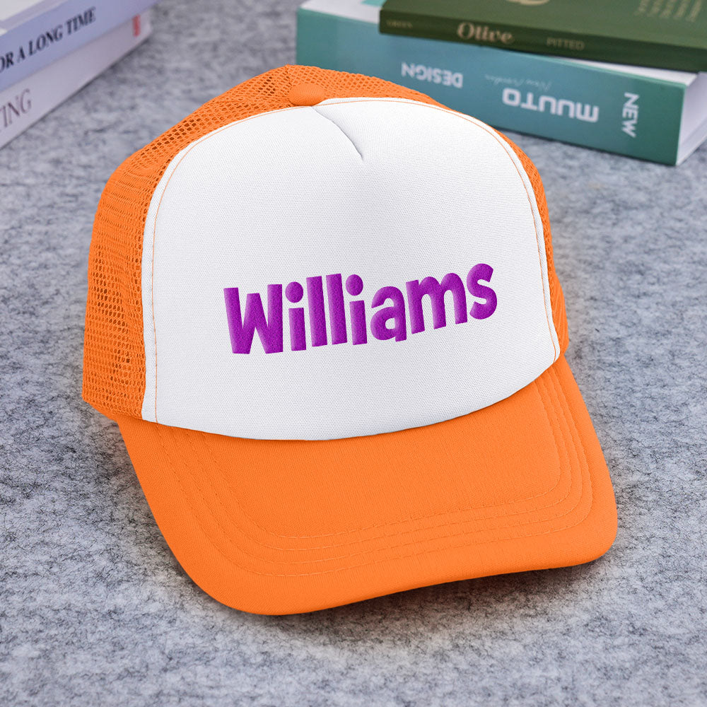 Custom Puff Print Trucker Hat Personalized Name Foam Trucker Caps for Adult Back to School Gift