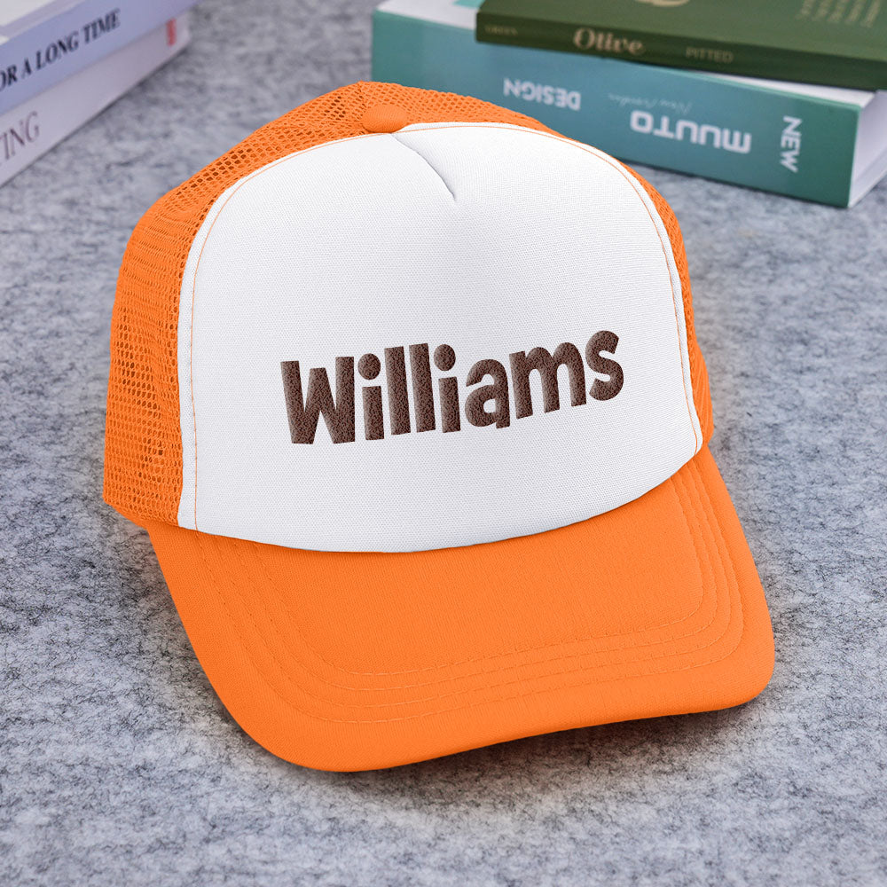 Custom Puff Print Trucker Hat Personalized Name Foam Trucker Caps for Adult Back to School Gift
