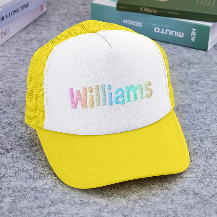 Custom Puff Print Trucker Hat Personalized Name Foam Trucker Caps for Adult Back to School Gift