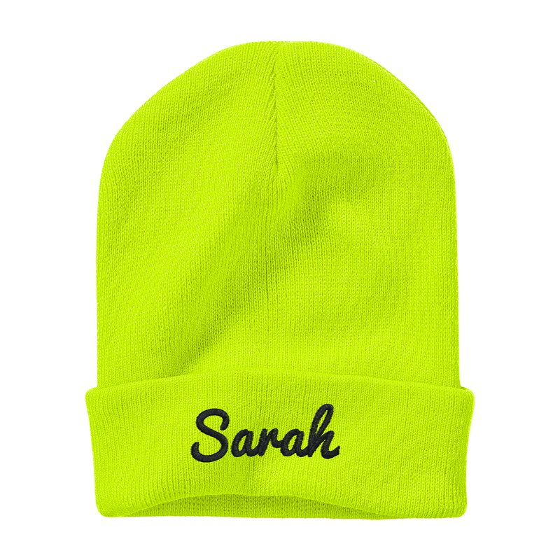 Custom Embroidered Beanie Personalized Winter Hat - 8 Colors