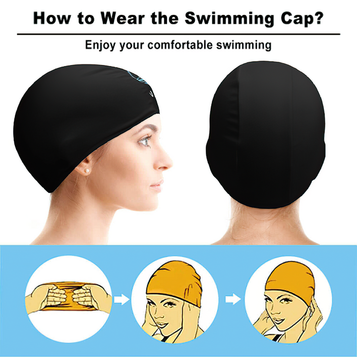 Custom Logo Swimming Cap Personalized Swim Caps Swimming Hats for Men Women