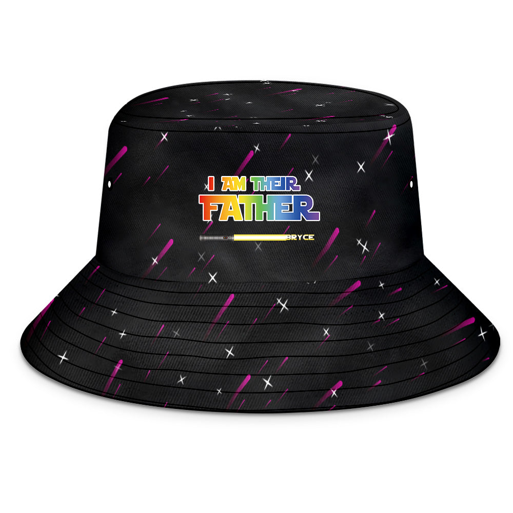 Custom Bucket Hat Light Saber I Am Their Father Bucket Hat Gifts for Father