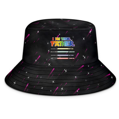 Custom Bucket Hat Light Saber I Am Their Father Bucket Hat Gifts for Father