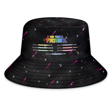 Custom Bucket Hat Light Saber I Am Their Father Bucket Hat Gifts for Father