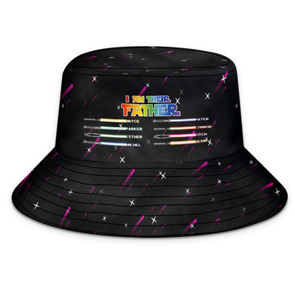 Custom Bucket Hat Light Saber I Am Their Father Bucket Hat Gifts for Father