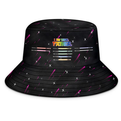 Custom Bucket Hat Light Saber I Am Their Father Bucket Hat Gifts for Father