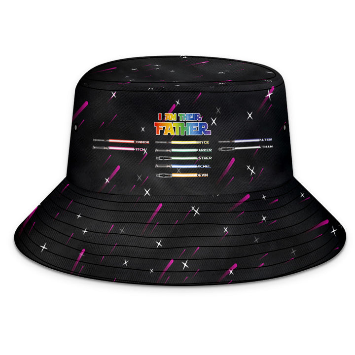 Custom Bucket Hat Light Saber I Am Their Father Bucket Hat Gifts for Father