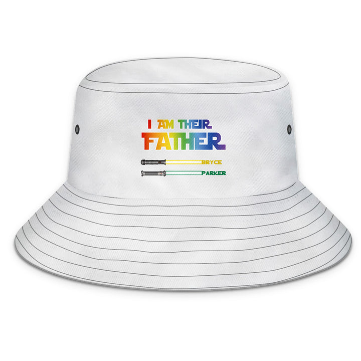 Custom Bucket Hat Light Saber I Am Their Father Bucket Hat Gifts for Father