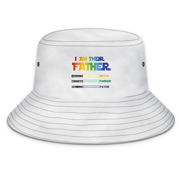 Custom Bucket Hat Light Saber I Am Their Father Bucket Hat Gifts for Father