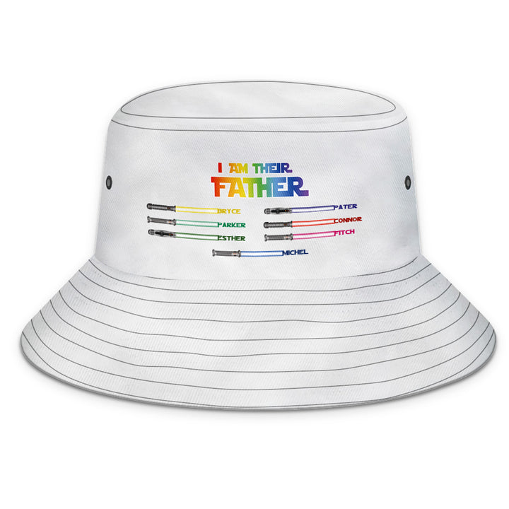 Custom Bucket Hat Light Saber I Am Their Father Bucket Hat Gifts for Father