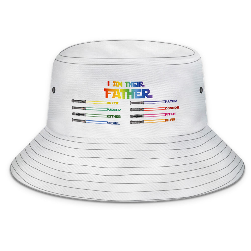 Custom Bucket Hat Light Saber I Am Their Father Bucket Hat Gifts for Father