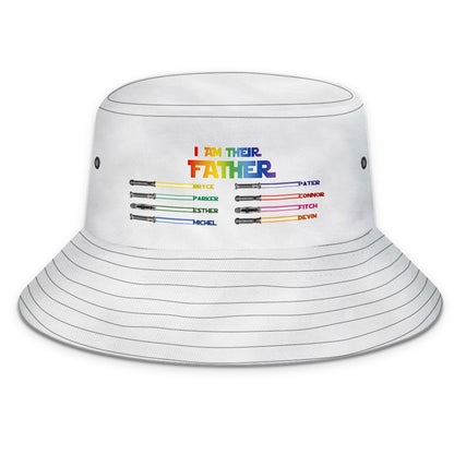 Custom Bucket Hat Light Saber I Am Their Father Bucket Hat Gifts for Father