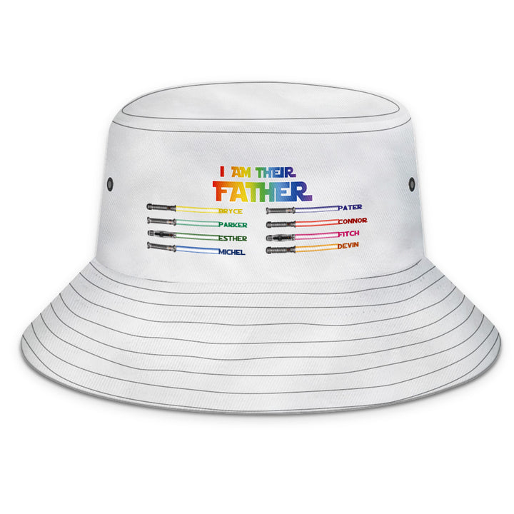 Custom Bucket Hat Light Saber I Am Their Father Bucket Hat Gifts for Father