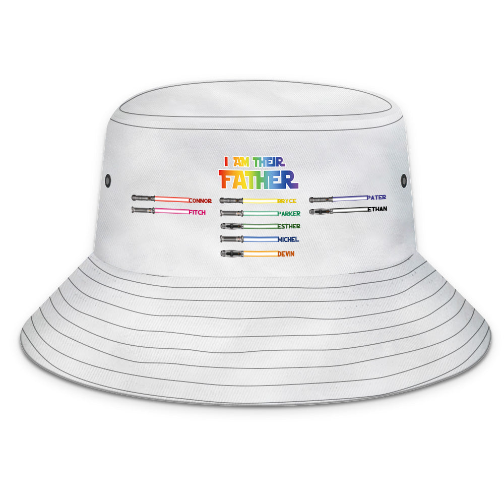 Custom Bucket Hat Light Saber I Am Their Father Bucket Hat Gifts for Father