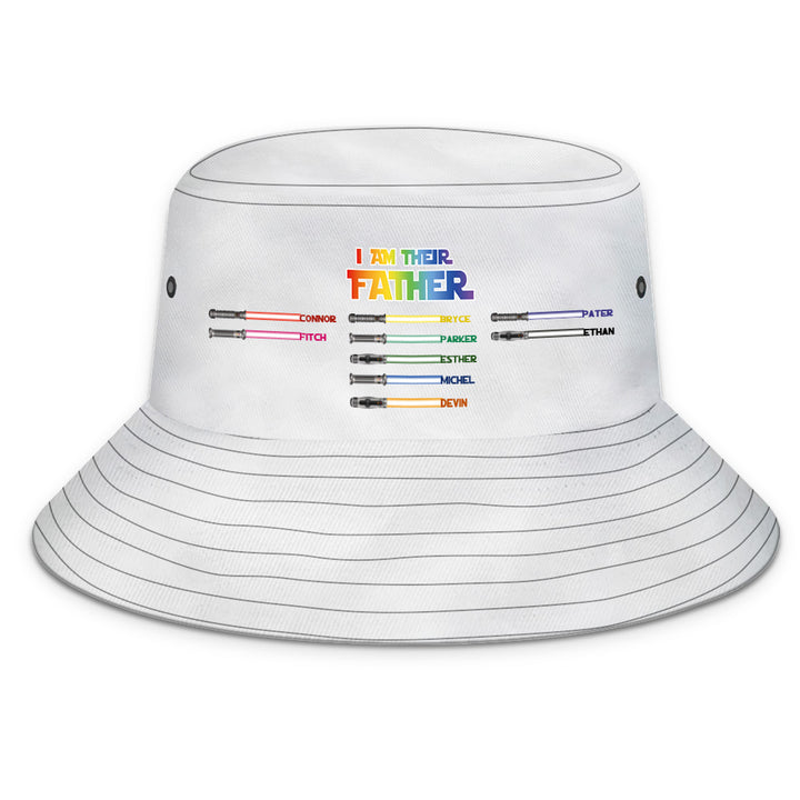 Custom Bucket Hat Light Saber I Am Their Father Bucket Hat Gifts for Father
