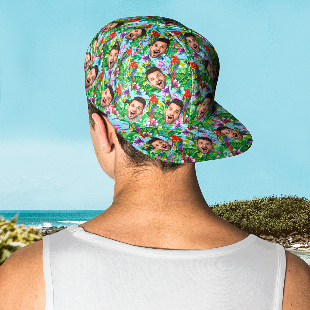 Custom Face Hawaiian Style Baseball Cap Gifts for Him