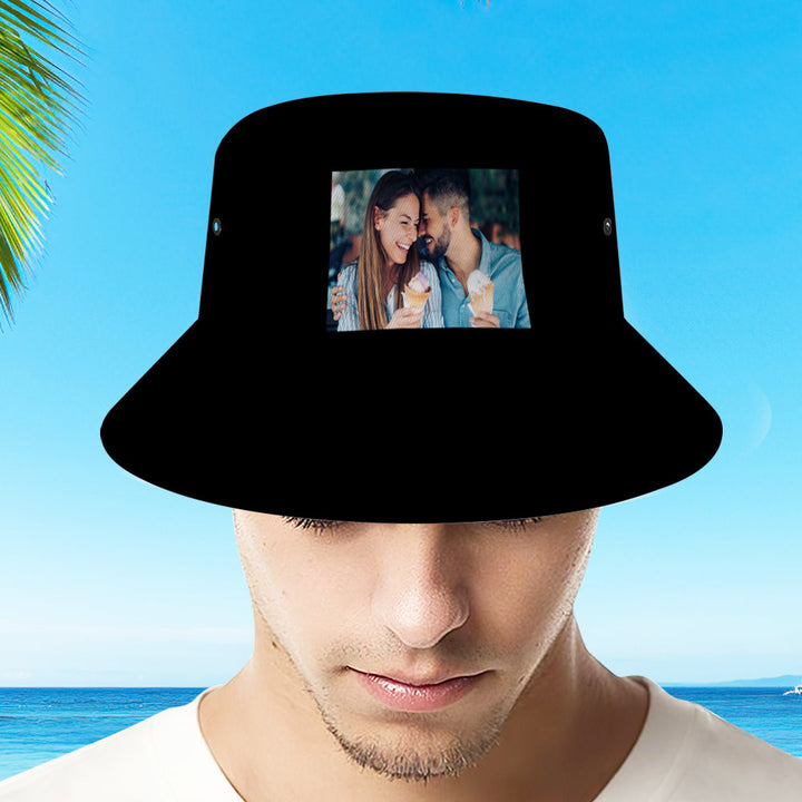 Custom Photo Bucket Hat Personalized Summer Sun Hat Fisherman Cap
