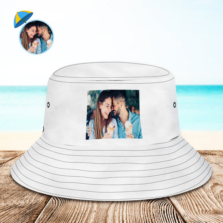 Custom Photo Bucket Hat Personalized Summer Sun Hat Fisherman Cap