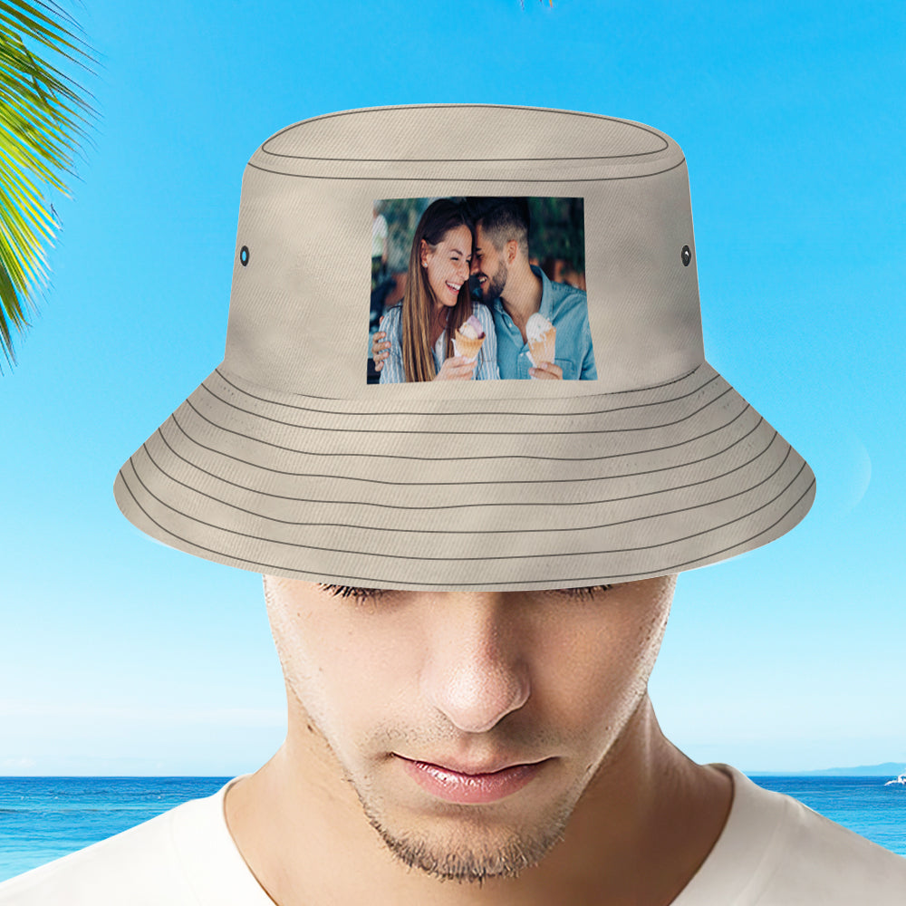 Custom Photo Bucket Hat Personalized Summer Sun Hat Fisherman Cap