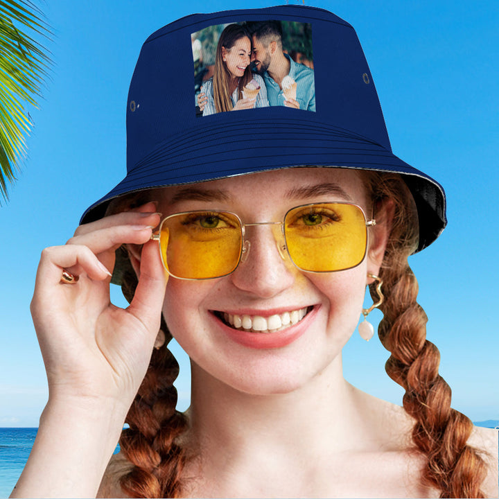 Custom Photo Bucket Hat Personalized Summer Sun Hat Fisherman Cap