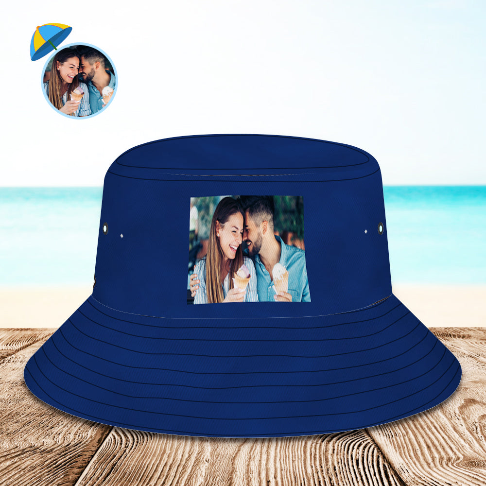 Custom Photo Bucket Hat Personalized Summer Sun Hat Fisherman Cap