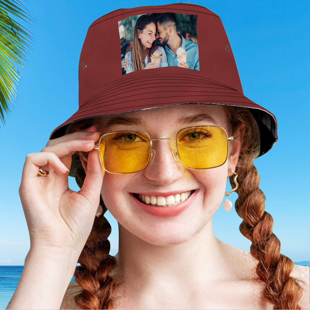Custom Photo Bucket Hat Personalized Summer Sun Hat Fisherman Cap