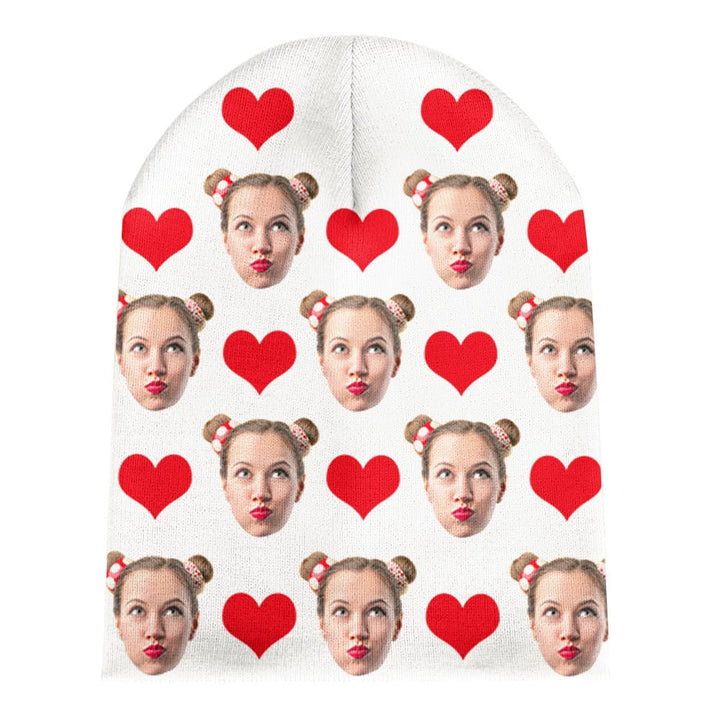 Custom Face Beanie Hat Warm Soft Knit Hat Winter Cap Gifts for Lovers