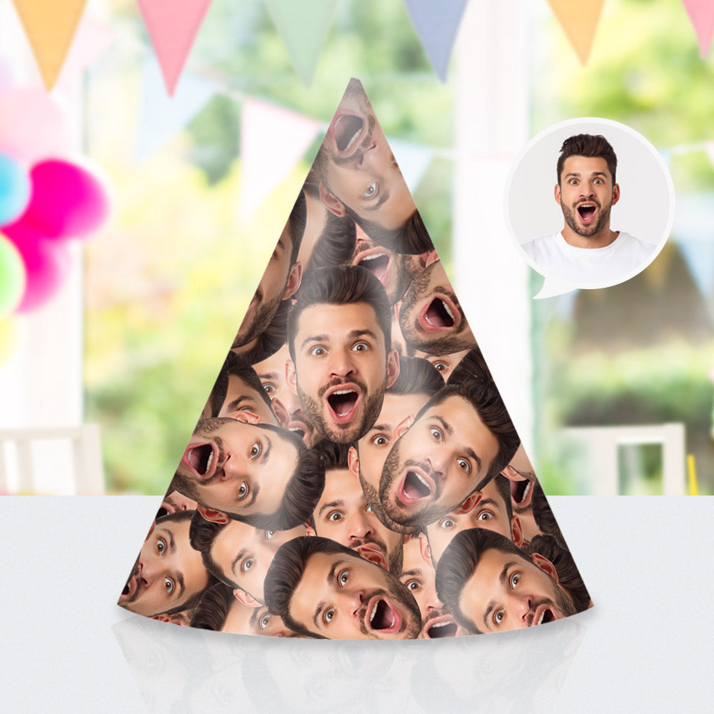 Personalized Face Birthday Party Hats Funny Birthday Hats for Party Decorations Supplies