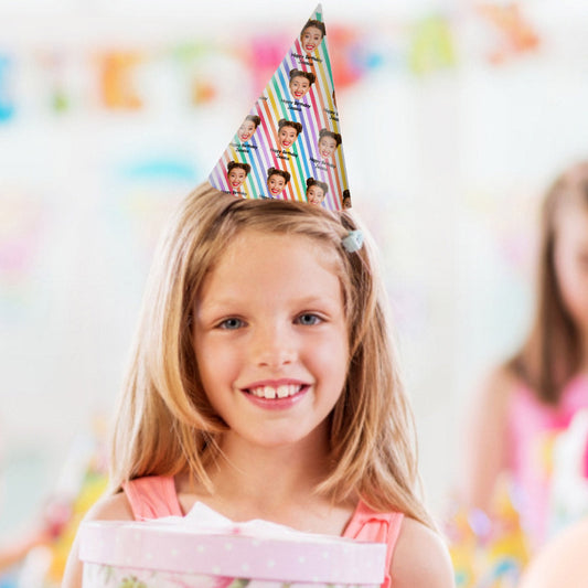 Personalized Face Party Hats Funny Birthday Hats Party Decorations Supplies for Adults and Kids